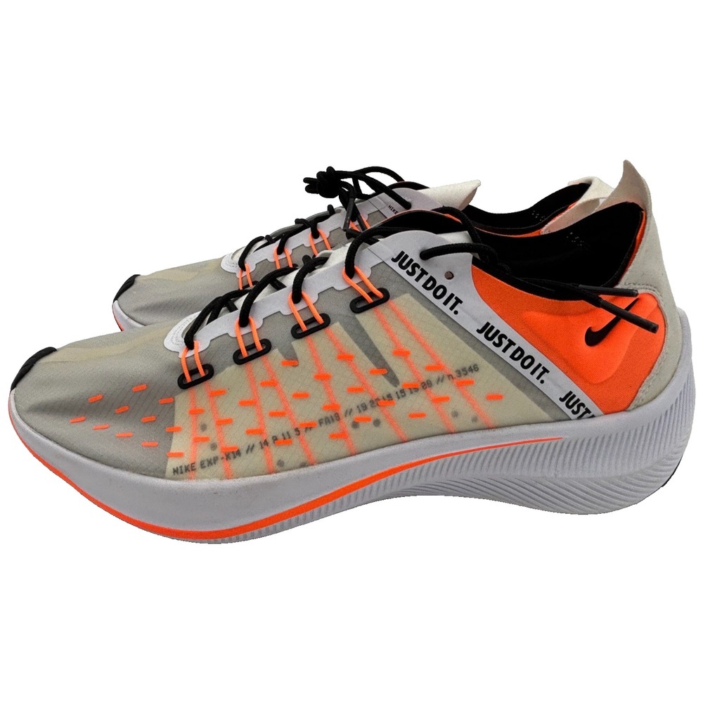 Nike Zoom Fly SP Fast Mens Running Sneakers Gray Orange AO3095-100 SIZE 12